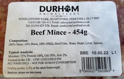 DAF Beef Mince Label