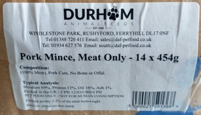 DAF Pork Meat Only Box of 14 Label