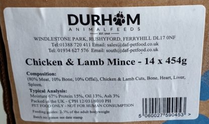 DAF Chicken and Lamb Box of 14 Label