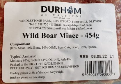 DAF Wild Boar Mince Label