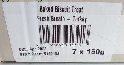Forthglade Fresh Breath Turkey Treat Label