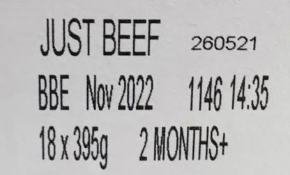 Forthglade Just Beef Label