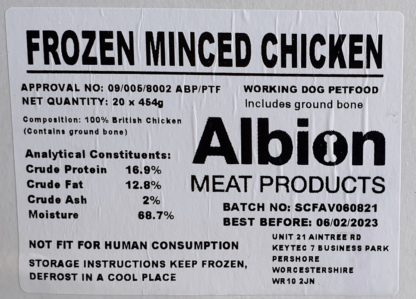 Albion Value Chicken Label
