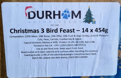 Christmas 3 Bird Feast Label