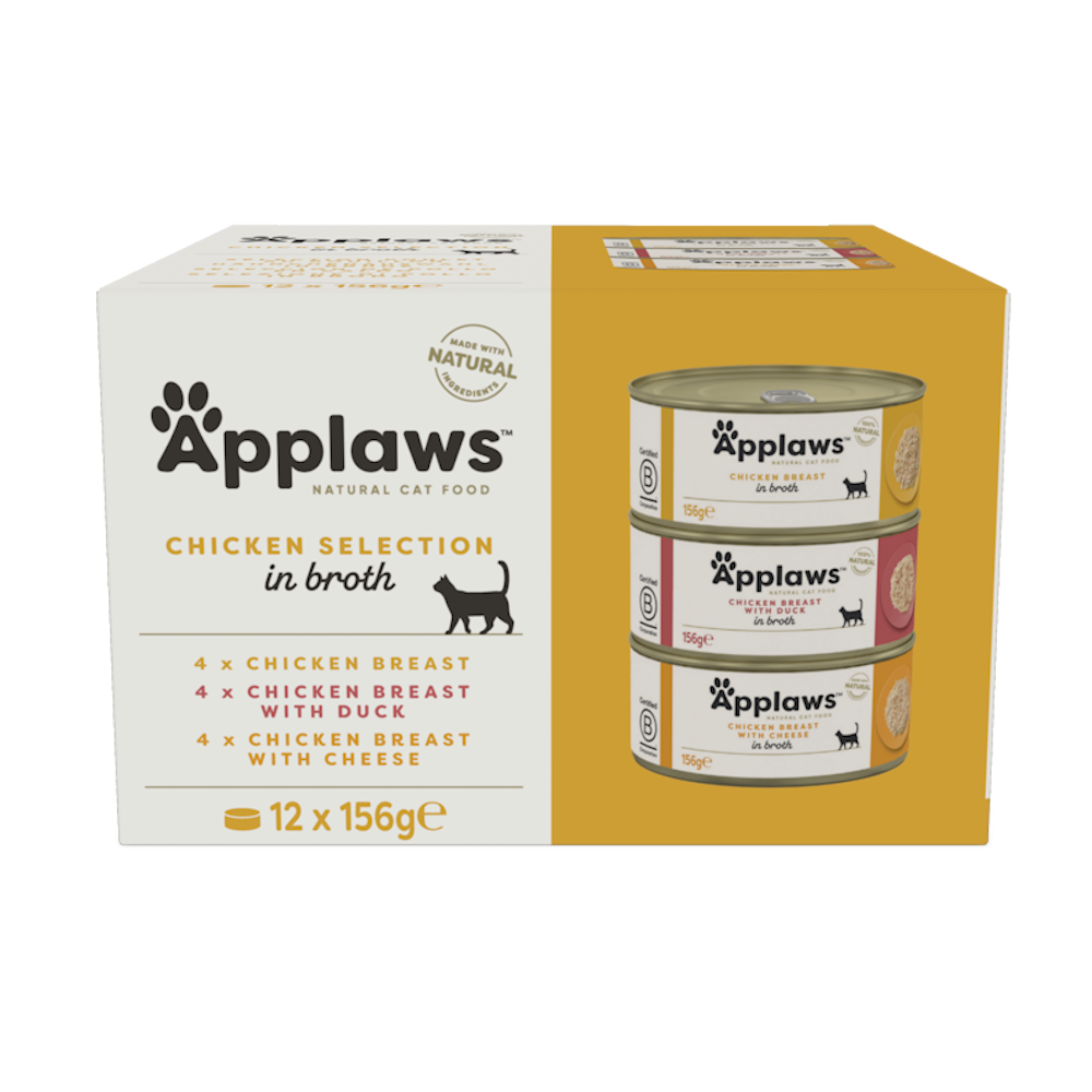 Applaws Chicken Selection in broth 12 x 156g