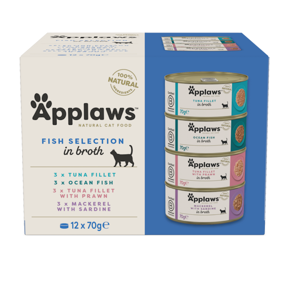 Applaws Fish Selection in broth 12 x 70g