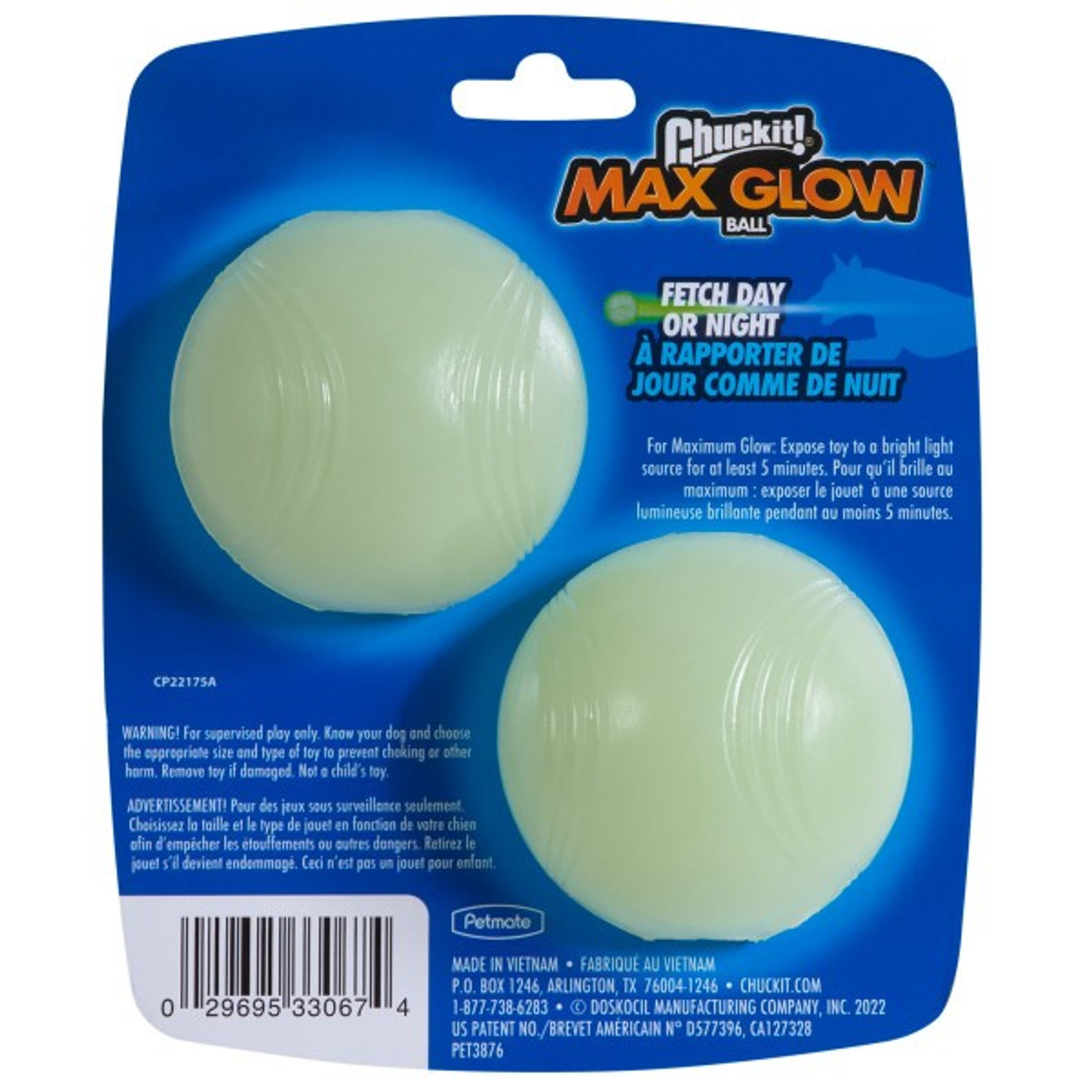 Chuckit Max Glow Balls Medium 2pk