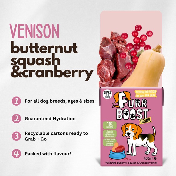 FurrBoost Venison Butternut Squash and Cranberry Drink Benefits