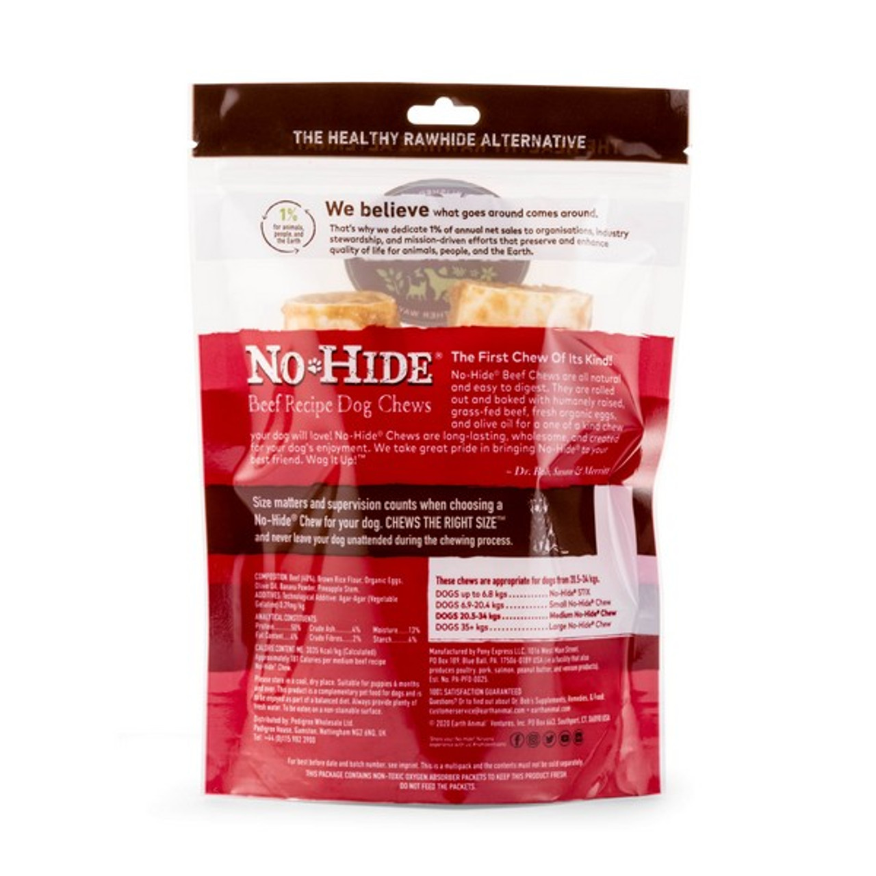 No Hide Beef Medium Chews Back