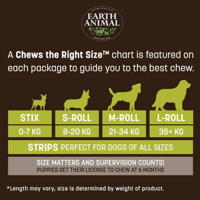 No Hide Chews Size Guide