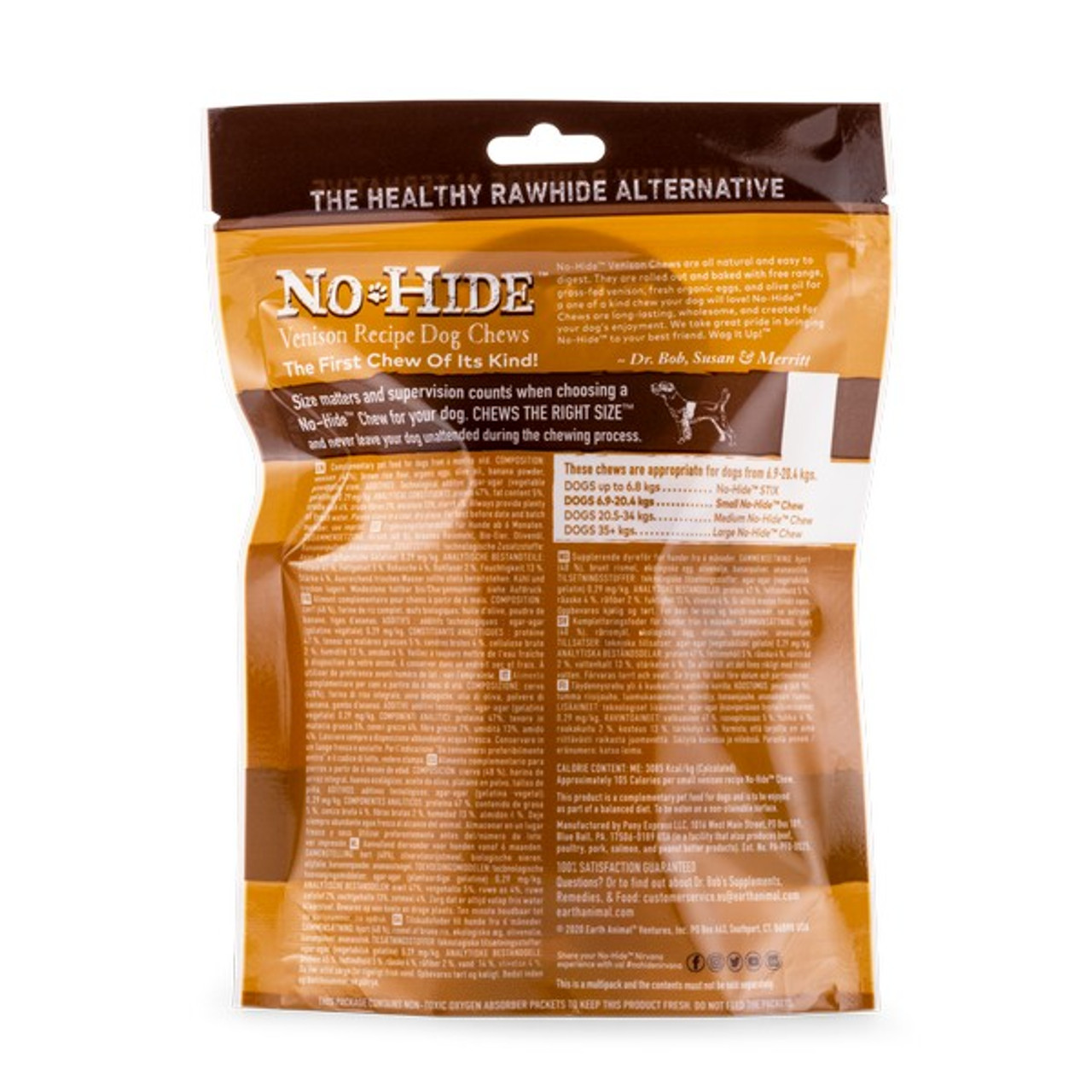 No Hide Venison Small Chews Back