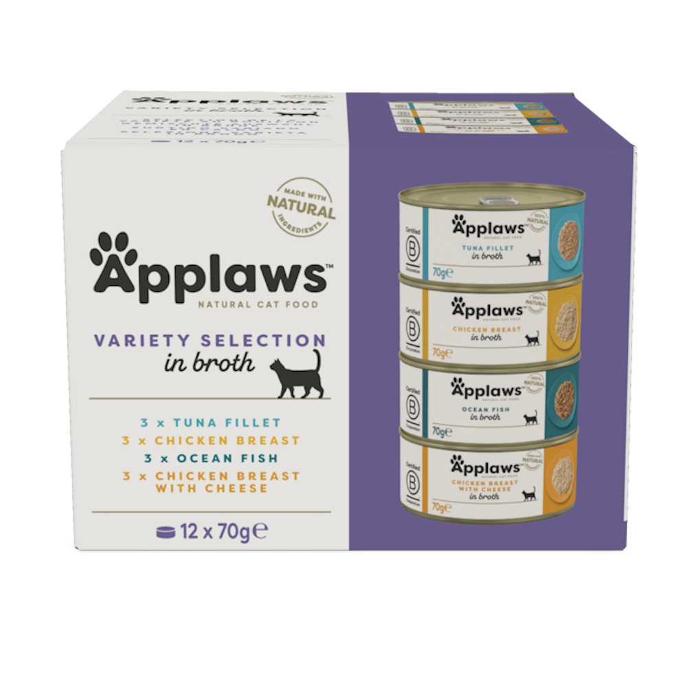 Applaws Variety Selection in broth 12 x70g